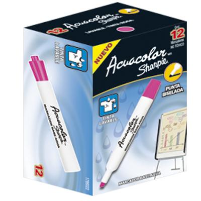 Marcador Sharpie Acuacolor rosa 12 piezas M13500119297 - MarchanteMX
