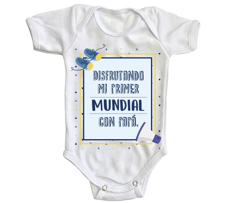 Body Bebé Disfrutando mi primer mundial con papá - MarchanteMX