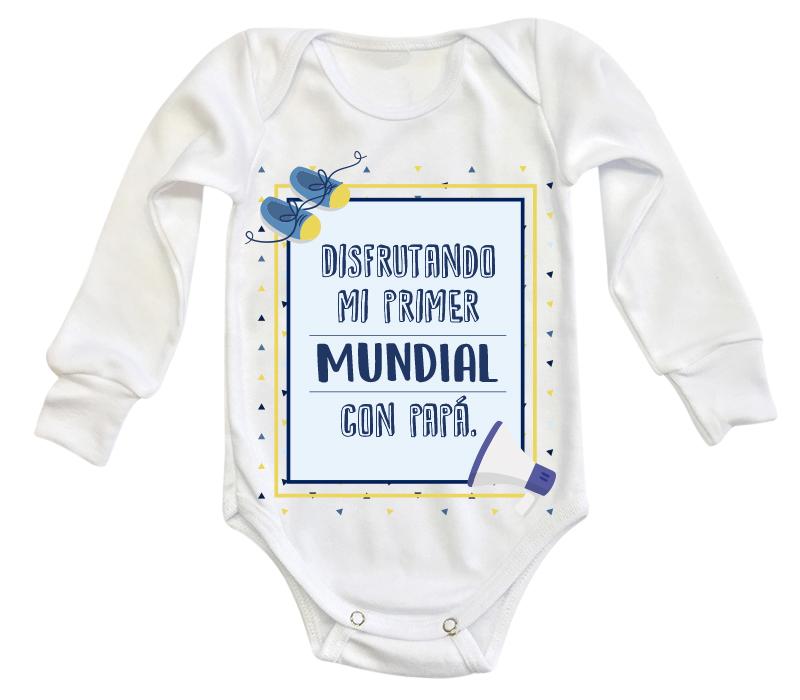Body Bebé Disfrutando mi primer mundial con papá - MarchanteMX