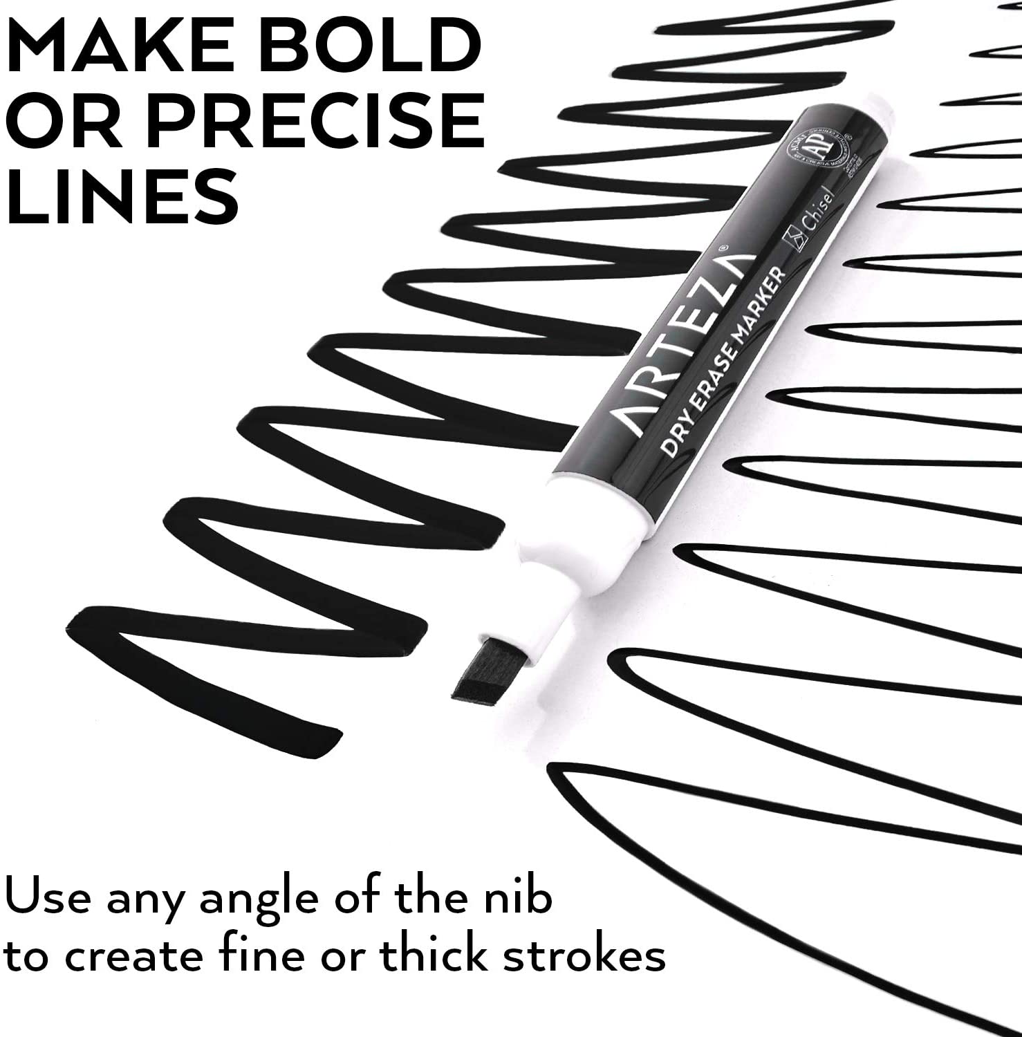 Econopack 52 Marcador Pizarrón Blanco Plumón Negros Arteza