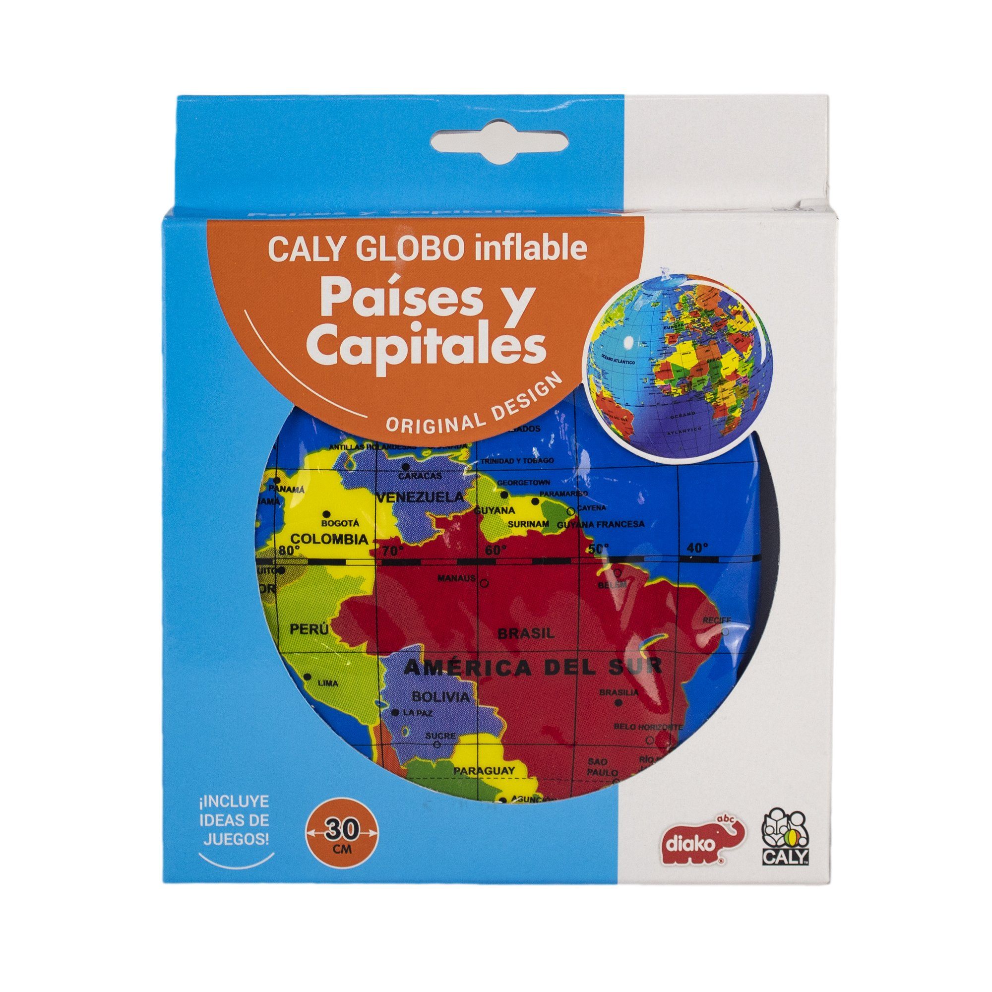 Globo Terráqueo Inflable Países Y Capitales - MarchanteMX