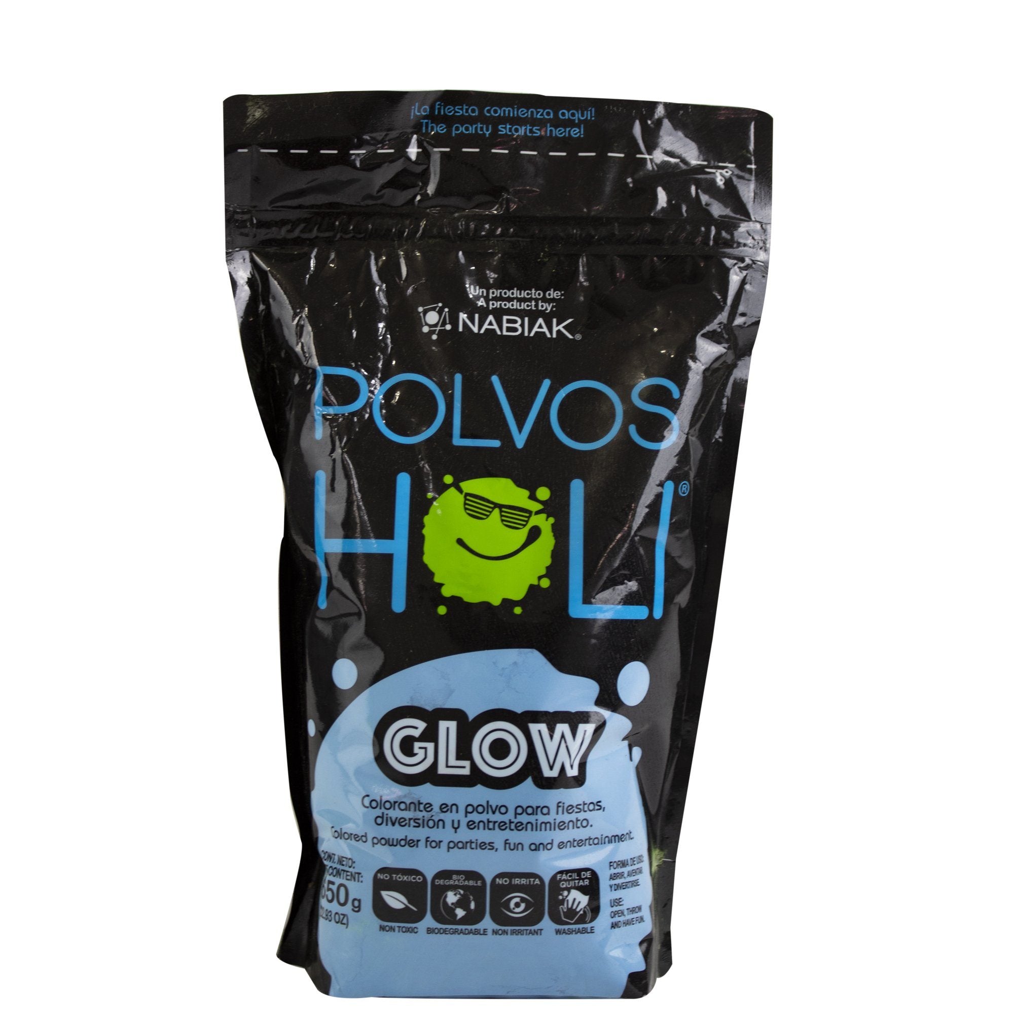 Polvos Holi Glow Azul Fluorescente Maxibolsa 650gr - MarchanteMX