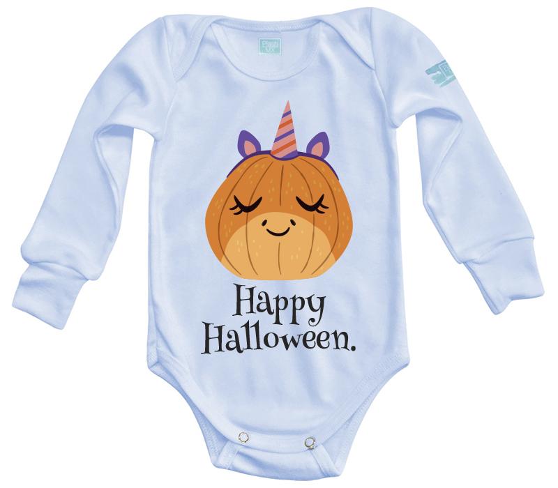 Body Bebé Happy Halloween Calabaza Unicornio - MarchanteMX
