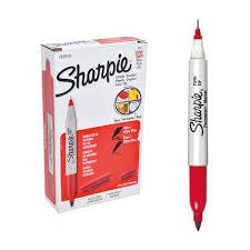 Marcador Permanente Sharpie Doble Punta Rojo 12 piezas 1805636 - MarchanteMX