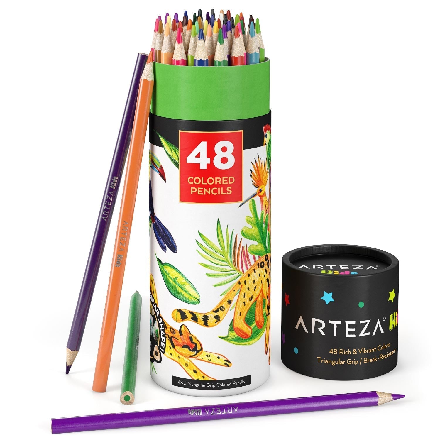 Set 48 Lápices Colores Dibujo Estuche Junior Kids Arteza
