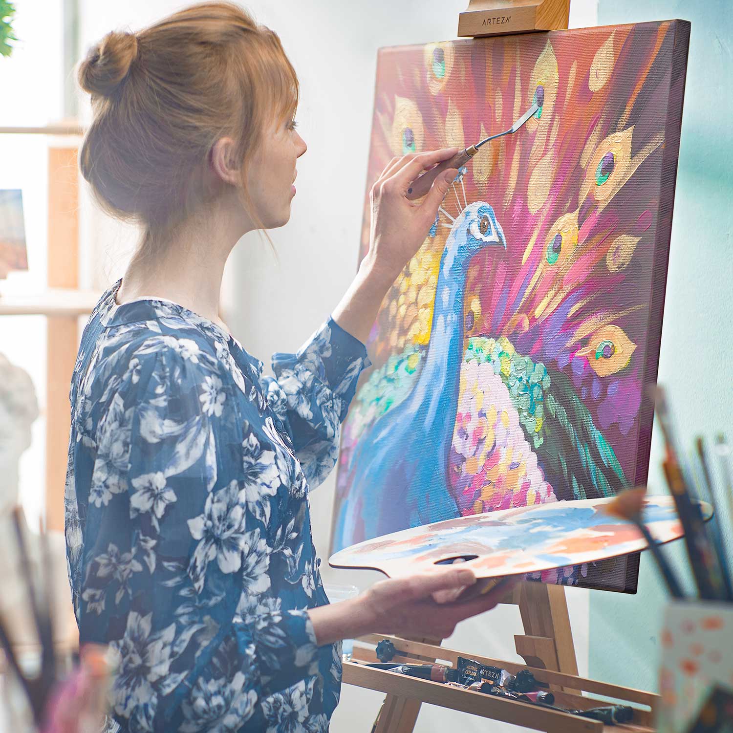 Set 12 Pintura Acrílica Premium Metálica Profesional Arteza