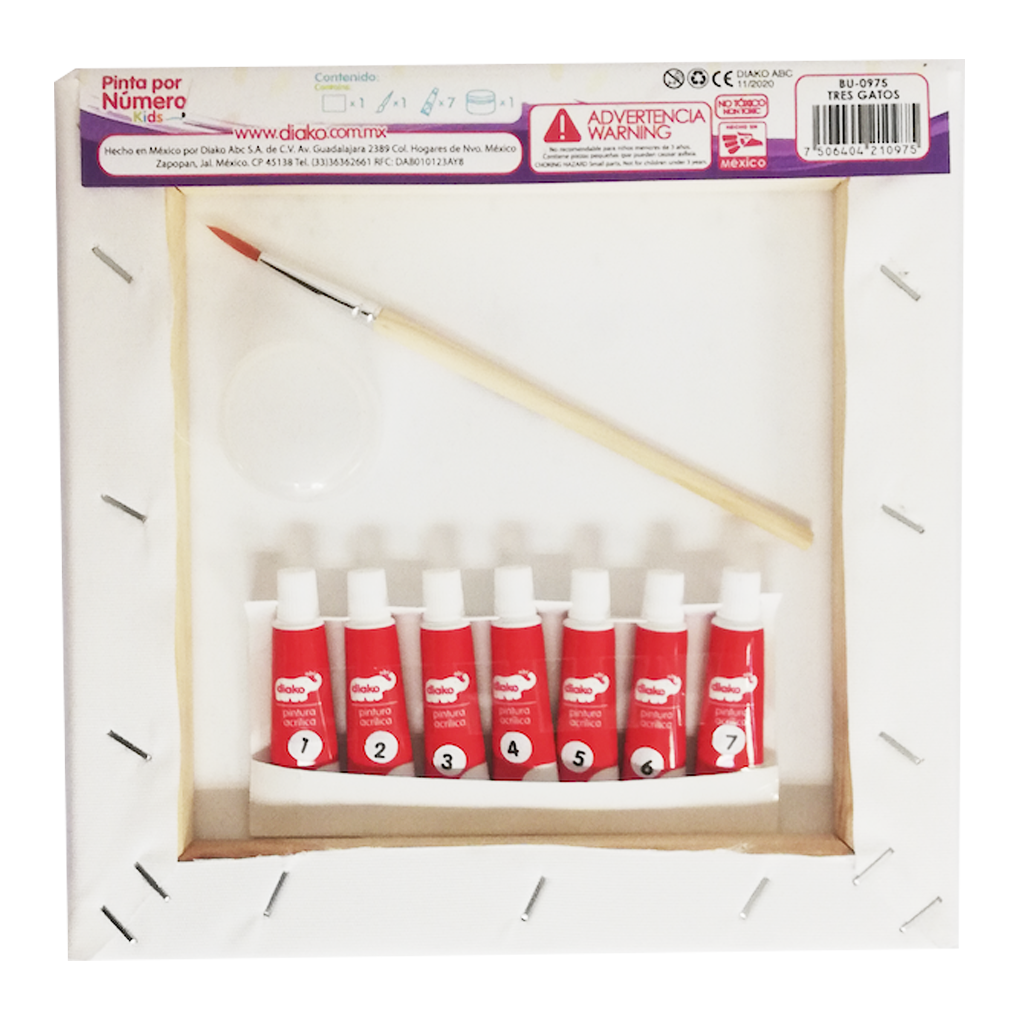 PINTA POR NÚMERO KIDS 21X21 PEZ 1