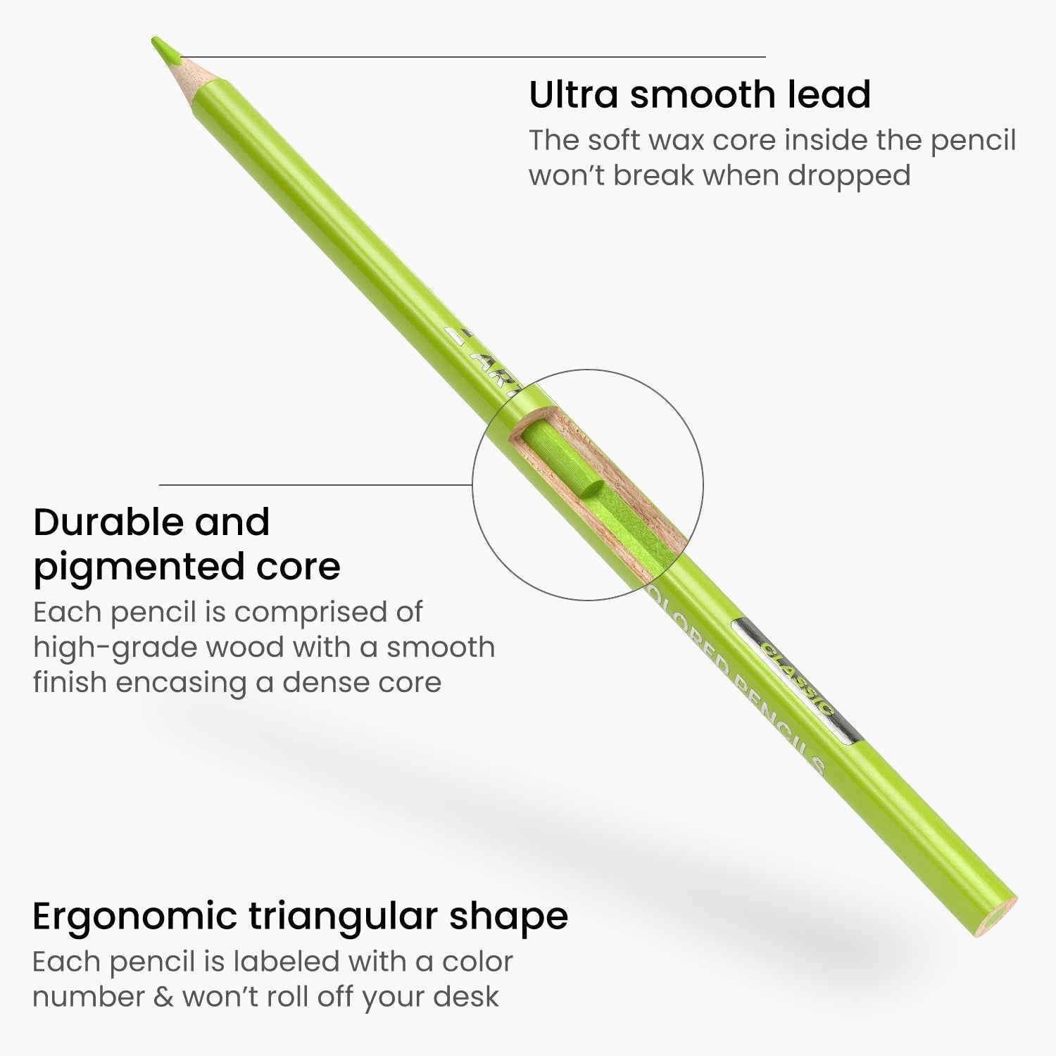 Set 50 Lápices Colores Junior Pasteles Dibujo Arteza Classic