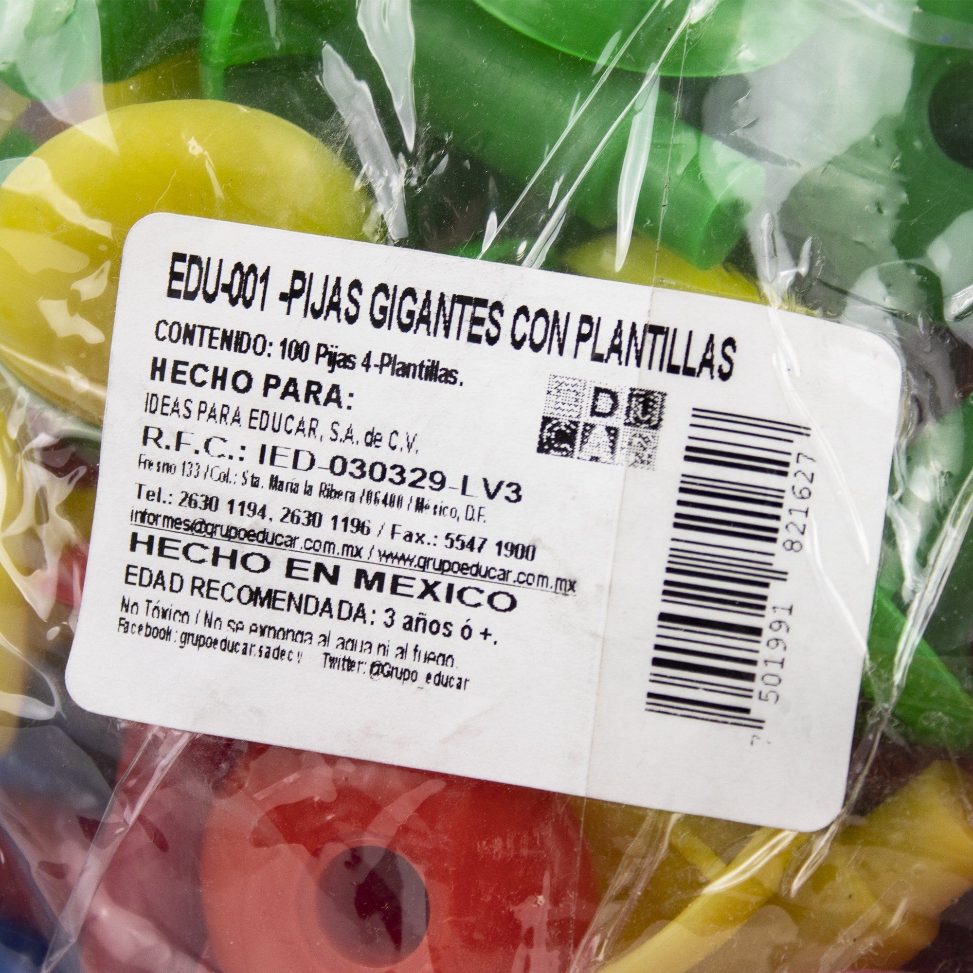 Pijas Gigantes de Plástico Educrea DIAKO - MarchanteMX