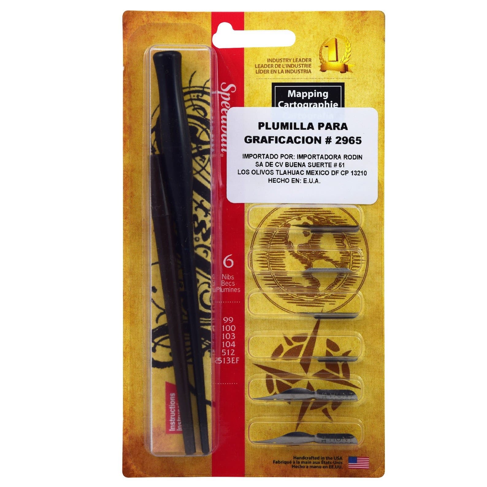 Speedball -  Juego de plumillas + 2 mangos #2965