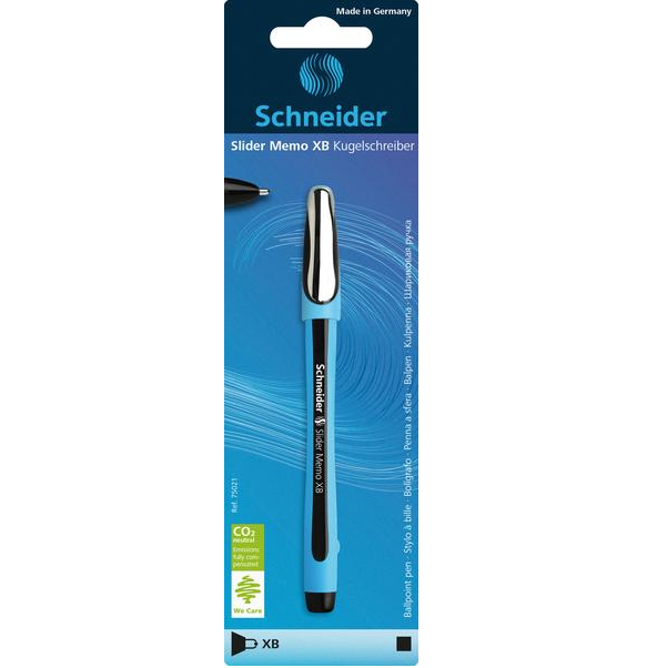 SCHNEIDER - 1 BOLÍGRAFO SLIDER MEMO XB AZUL