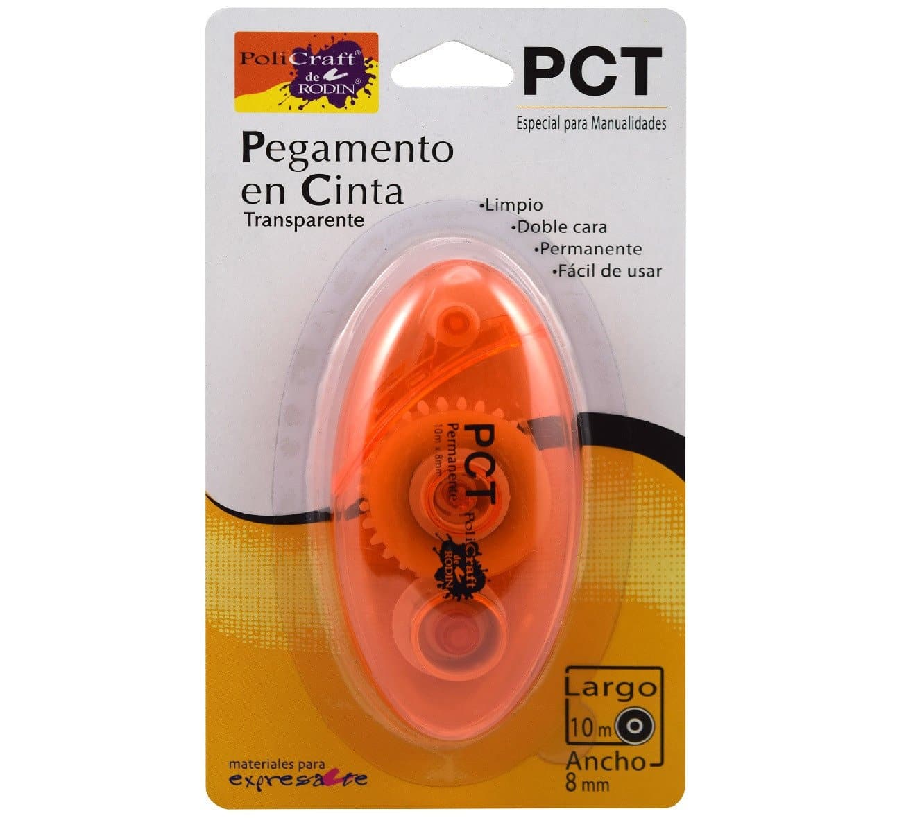 POLICRAFT - Pegamento en cinta transparente