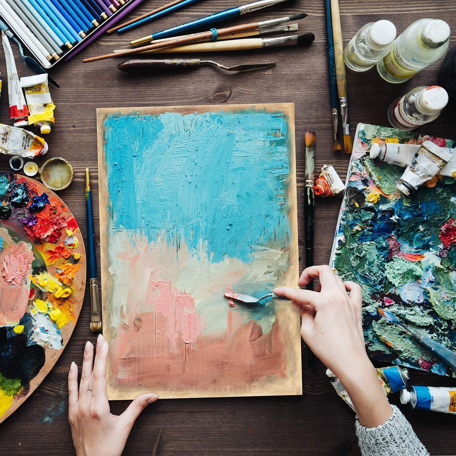 1 Pieza Lienzo Madera Canvas Bastidor Pintura 23x30 Arteza