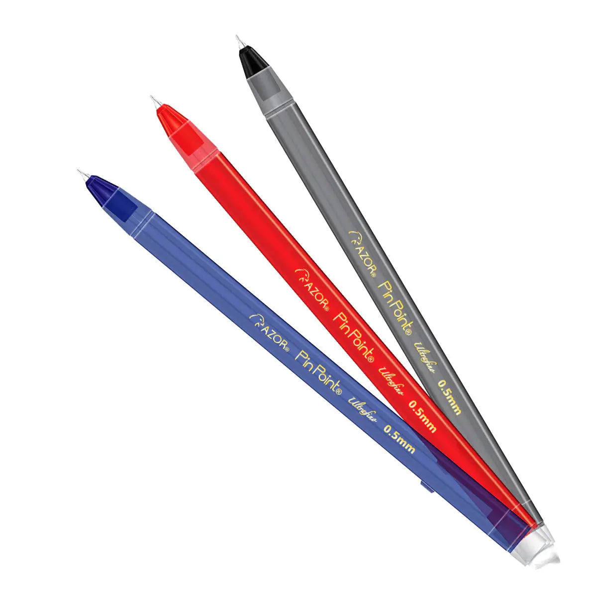 3 Cajas Bolígrafos Azor Pin Point Punta 0.5mm 12 Piezas - Azor