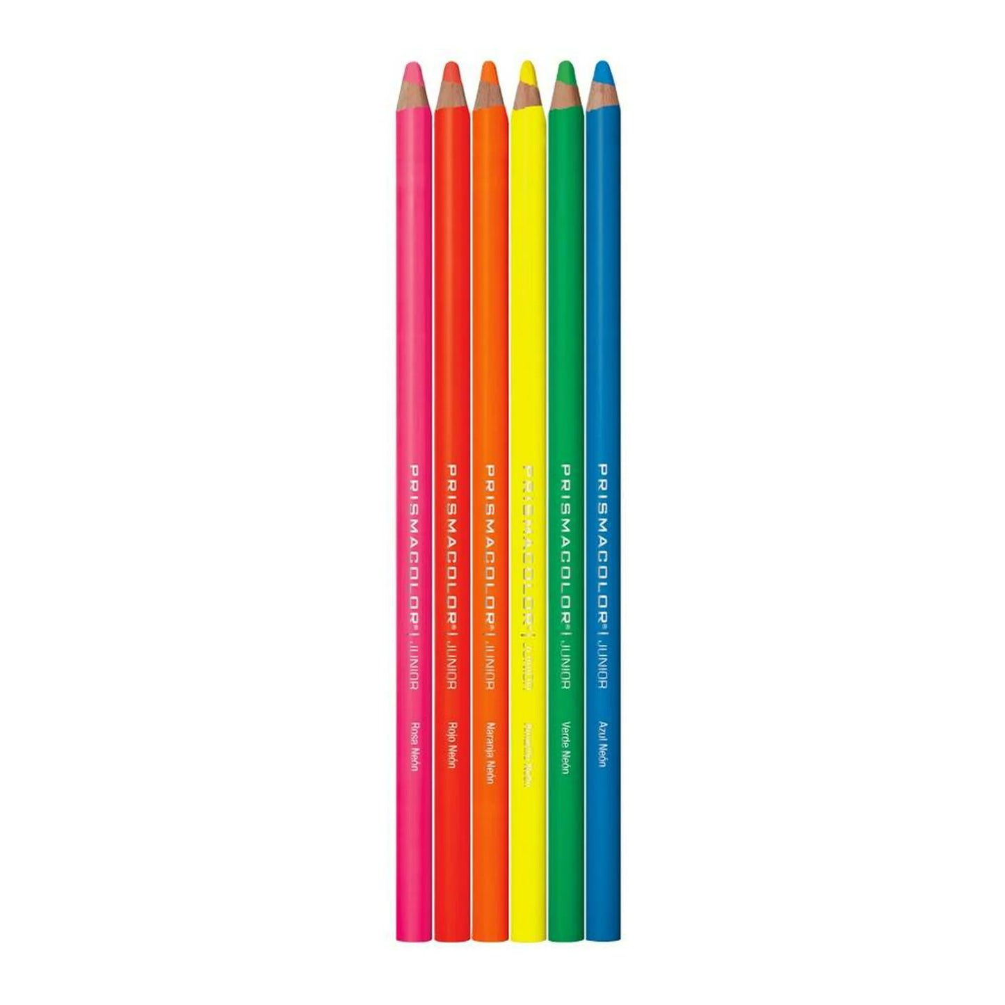 Lápices de Colores Neón Redondos Prismacolor Junior 6 Piezas - MarchanteMX