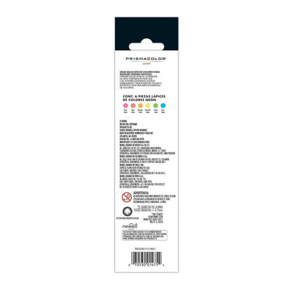 Lápices de Colores Neón Redondos Prismacolor Junior 6 Piezas - MarchanteMX