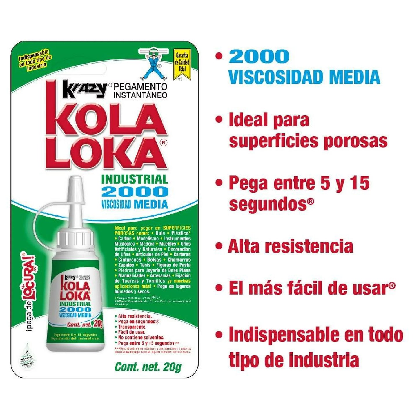 Pegamento Industrial Kli2000-20 G Kola Loka