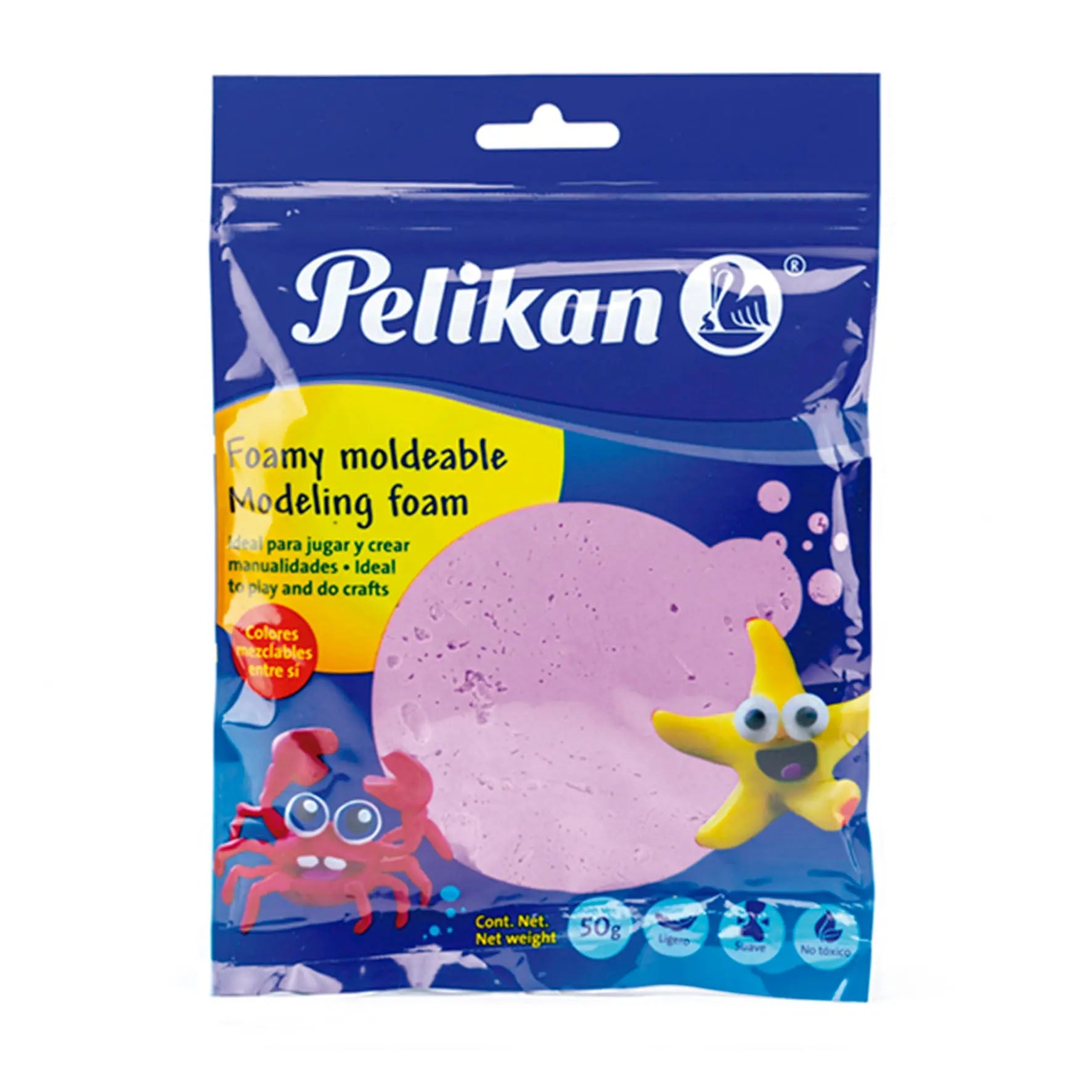 Foamy Moldeable Pelikan 50gr Elegir Color Rosa - Pelikan - empaque