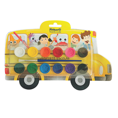 Pastillas Color Acuarela Sólida Pelikan Escolar Estuche 12 Piezas