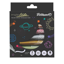 Marcadores de Colores Metálicos Pelikan Markatodo 8 Piezas