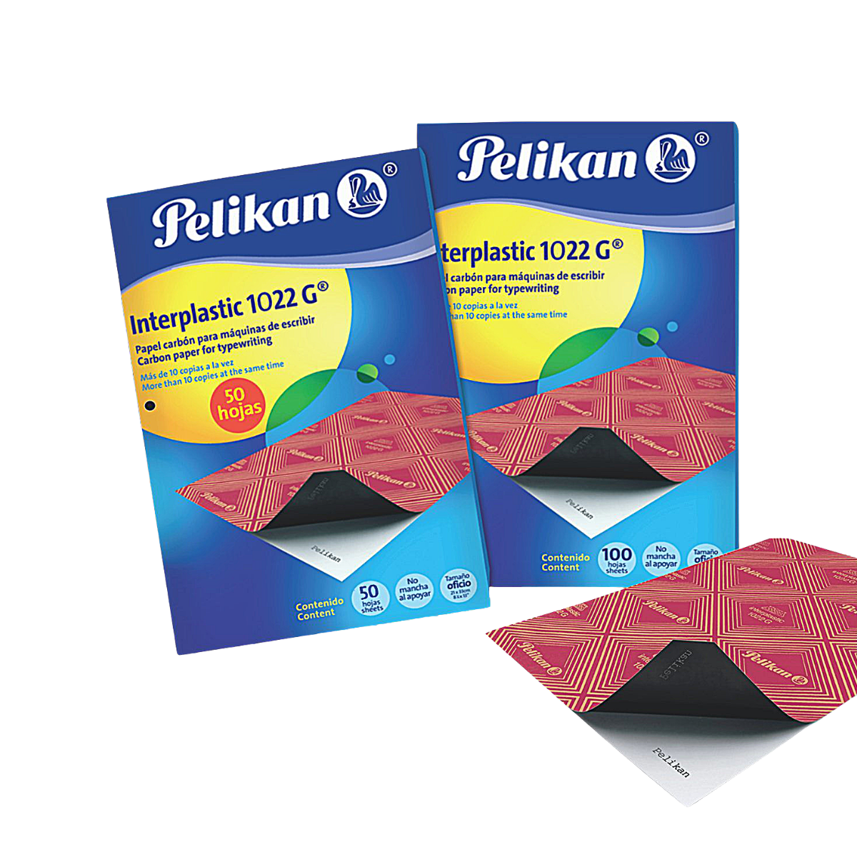 Hojas Papel Carbón 1022g Oficio Pelikan Interplastic 100 Piezas