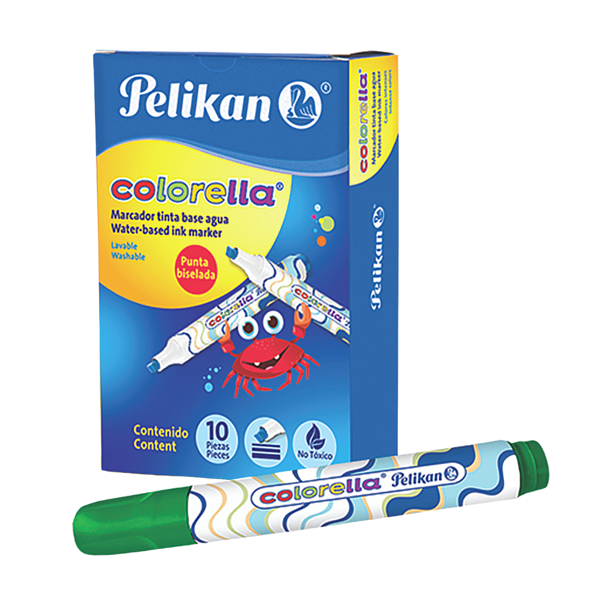 Marcadores Gruesos Lavables Colorella Pelikan 10 Piezas Elegir Color - MarchanteMX