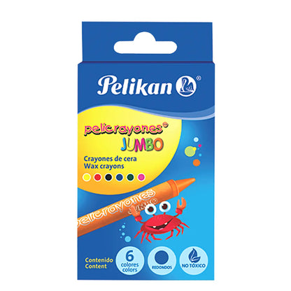 Crayones de Cera Jumbo Redondo Pelikan 6 Piezas - Pelikan - vista trasera