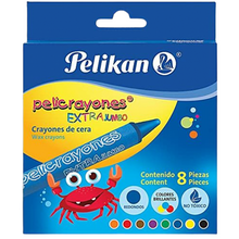 Crayones de Cera Extra Jumbo Pelikan 8 Piezas