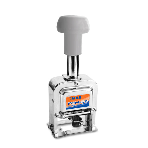 Foliador 6 Digitos Mae Semiautomatico Metal Tinta Ajustador