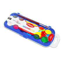 Acuarelas 12 Colores Intensos Tapa Godete + Pincel 30mm