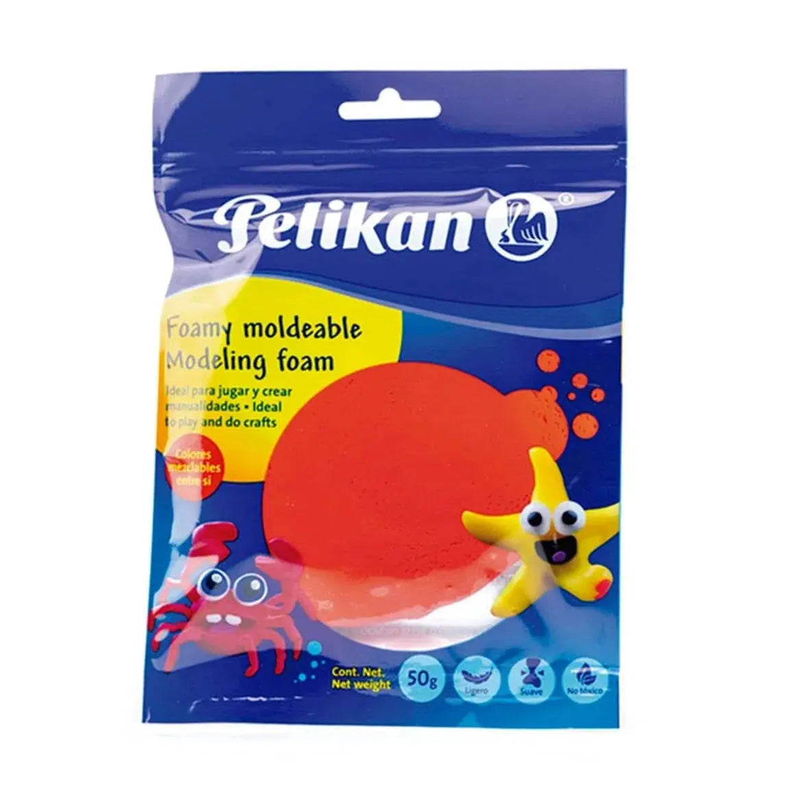 Foamy Moldeable Pelikan 50gr Elegir Color Rojo - Pelikan - detalle