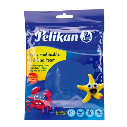 Foamy Moldeable Pelikan 50gr Elegir Color Azul - Pelikan - empaque