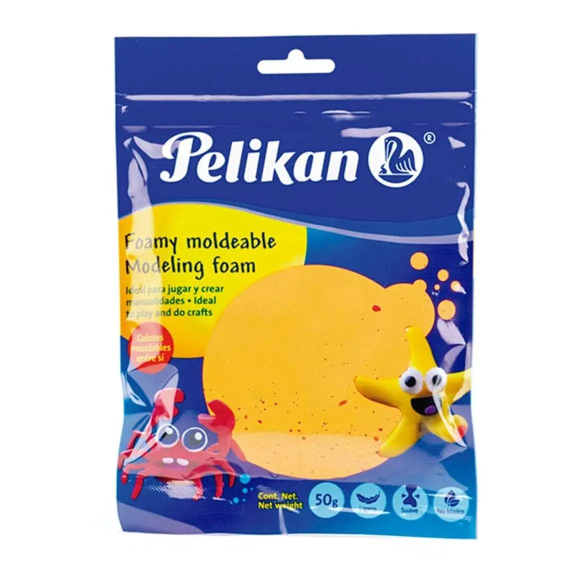 Foamy Moldeable Pelikan 50gr Elegir Color Naranja - Pelikan - detalle