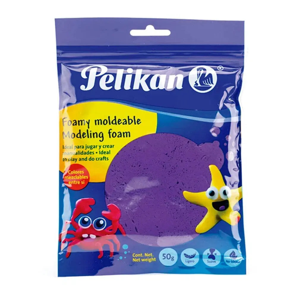 Foamy Moldeable Pelikan 50gr Elegir Color Violeta - Pelikan - vista trasera