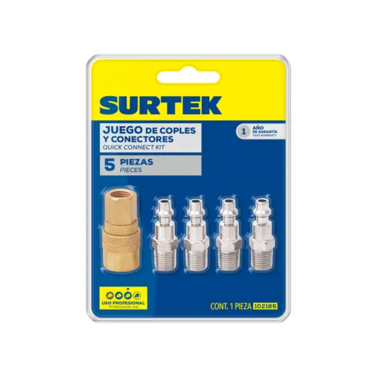 Juego Surtek Cople Conectores Rápidos 5 Pz