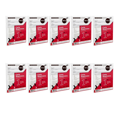 10 Block Carta Responsiva Rayter Compra-venta Autocopiante Rayter