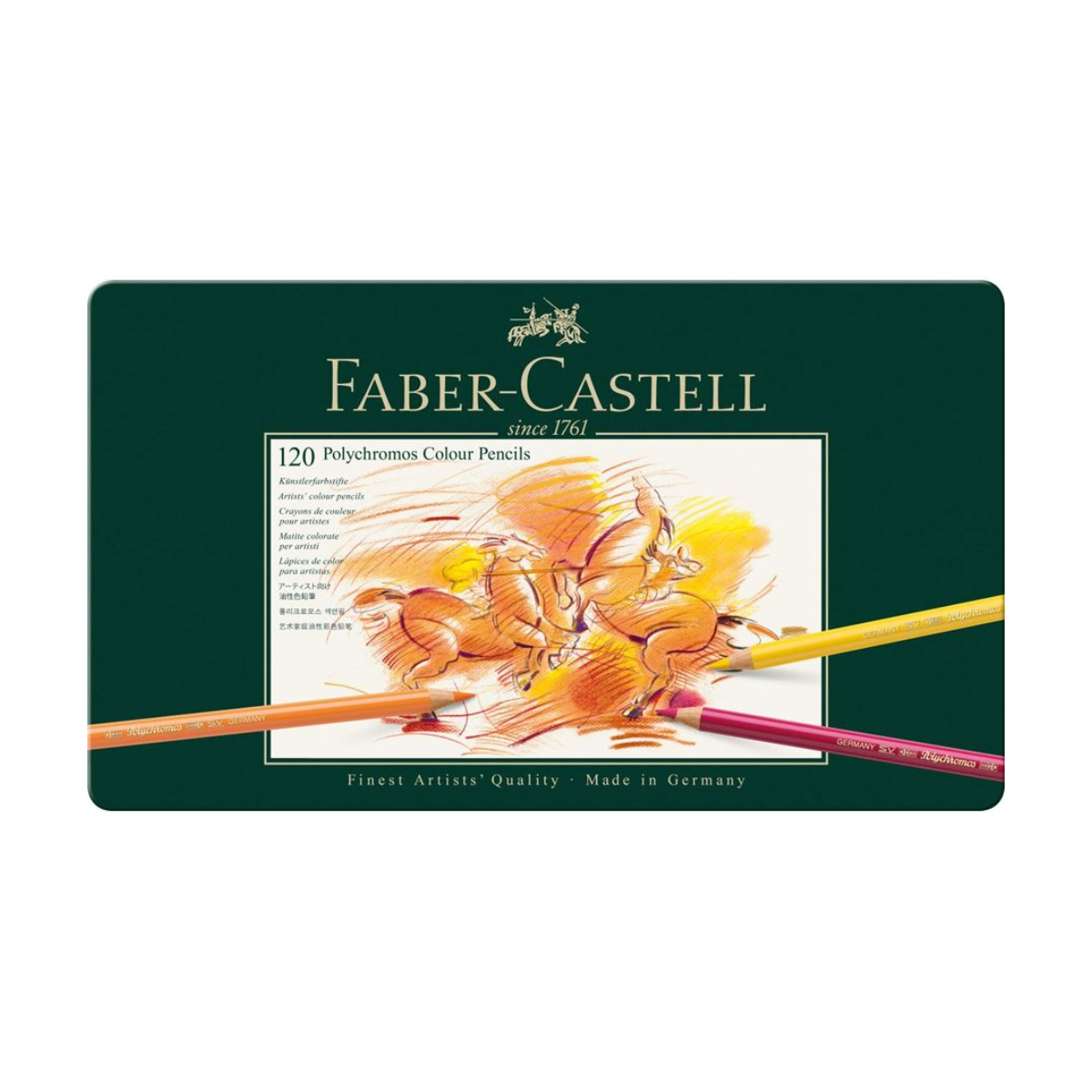 Lápices de Colores Faber Castell Polychromos Profesionales Premium 120 Pz - MarchanteMX