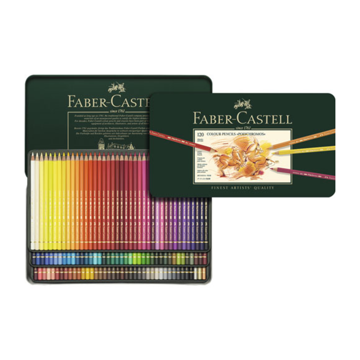 Lápices de Colores Faber Castell Polychromos Profesionales Premium 120 Pz - MarchanteMX