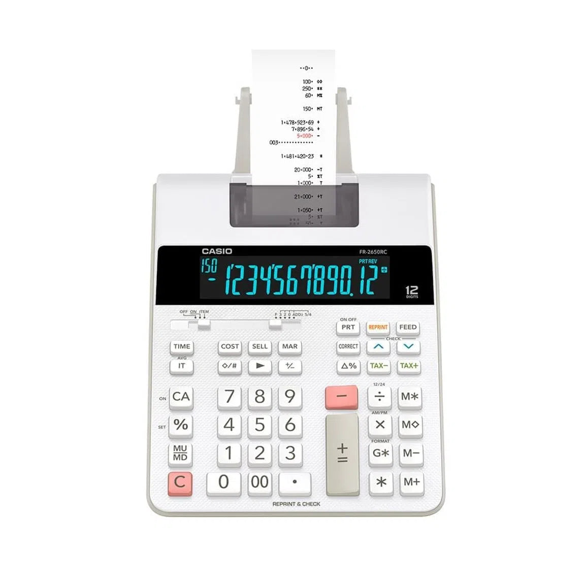Sumadora Calculadora Impresión Casio Fr-2650rc 12 Dígitos