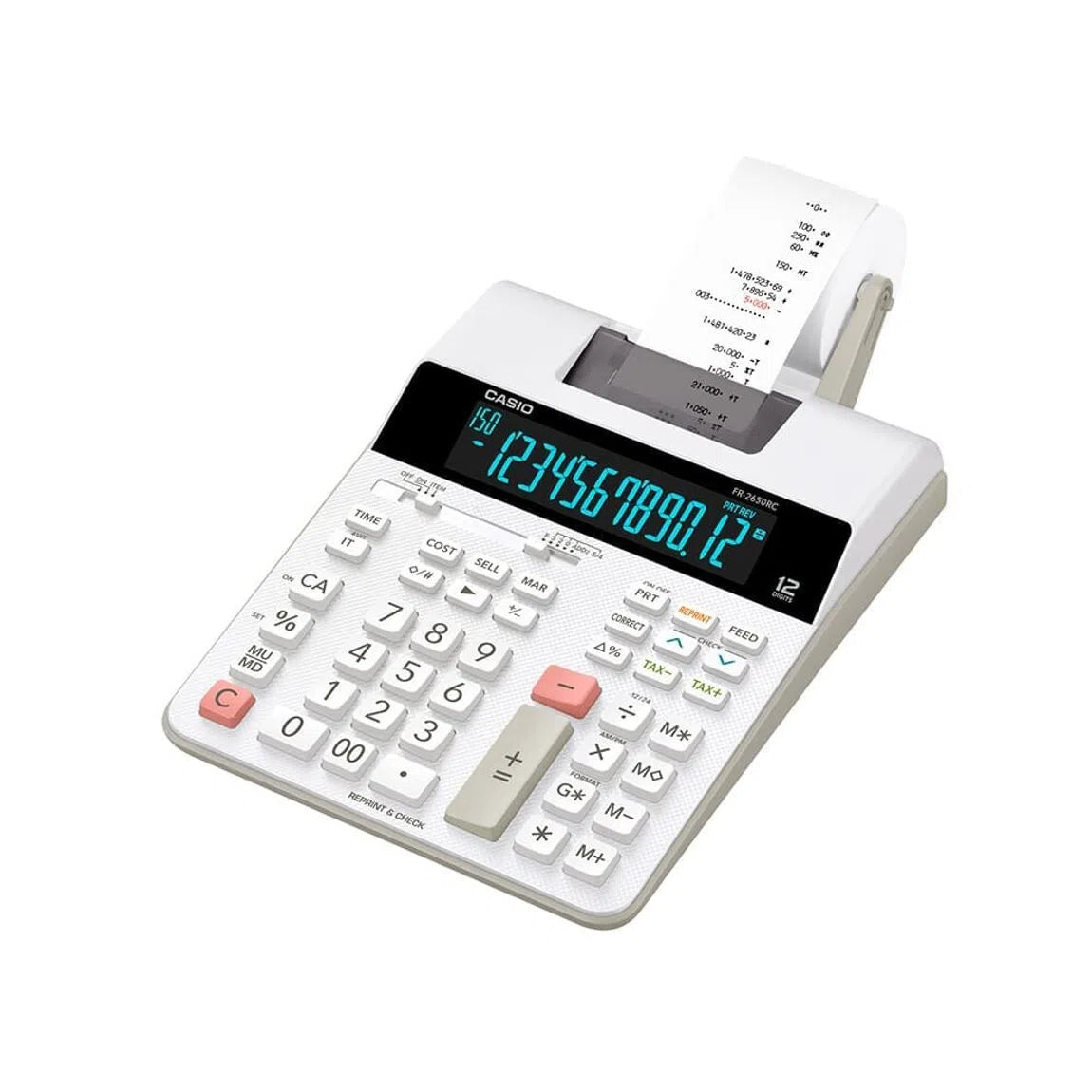 Sumadora Calculadora Impresión Casio Fr-2650rc 12 Dígitos