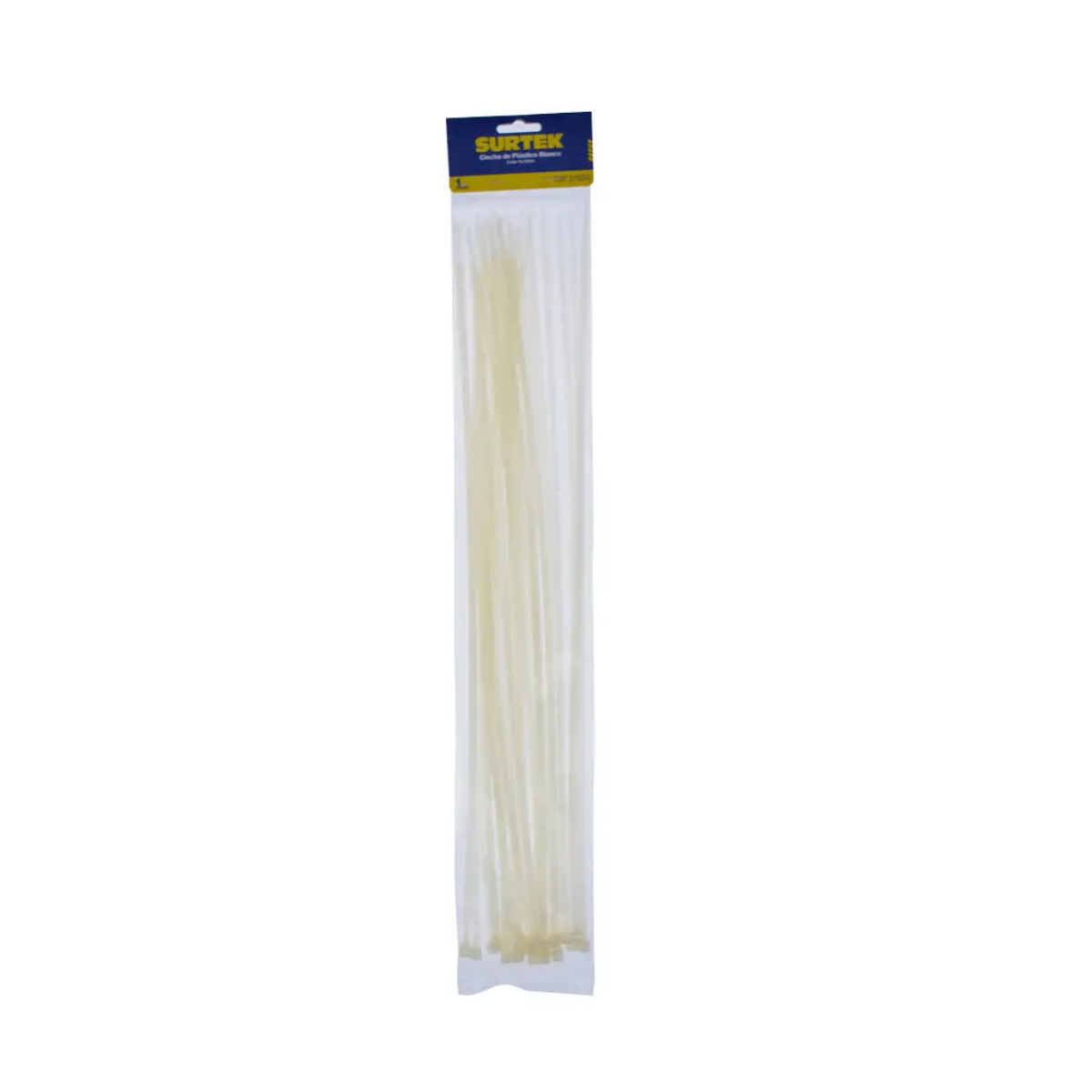 Cinchos Plásticos Surtek 500 x 4.8 mm Tensión 27 Kg 25 Pz Blanco
