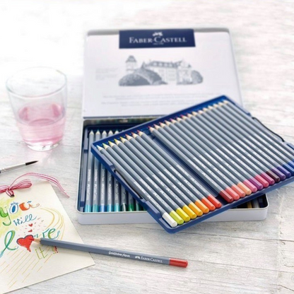 Lápices de Colores Acuarelables Faber Castell Profesional Goldfaber Aqua 24 Pz - MarchanteMX