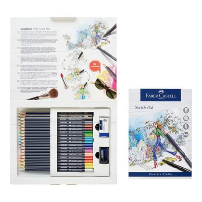 Set de Regalo de Lápices de Colores Faber Castell Goldfaber Premium - MarchanteMX