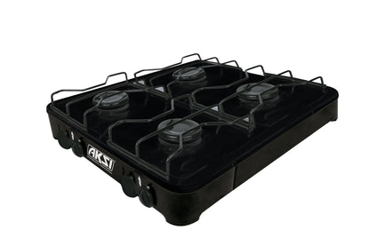 Estufa de Mesa AKSI 4 Quemadores Negra para Gas LP Aksi