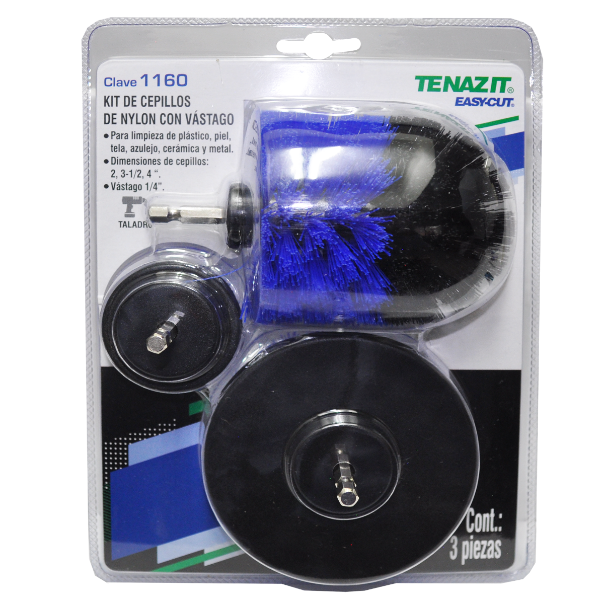 Kit Cepillos Tenazit Nylon para Limpieza