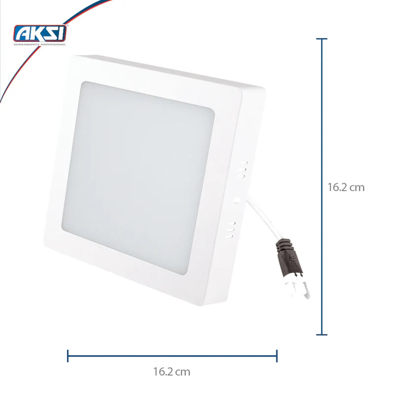 Luminario LED Aksi 12W Sobreponer Cuadrado Luz Blanca