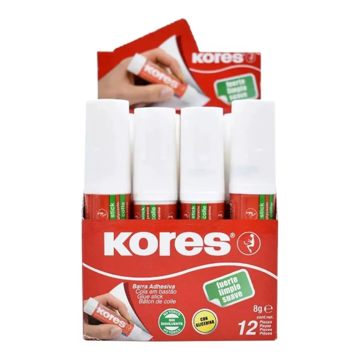 12 Piezas Lapiz Adhesivo 8gr Kores Pegamento Barra No Toxico - Kronaline - detalle