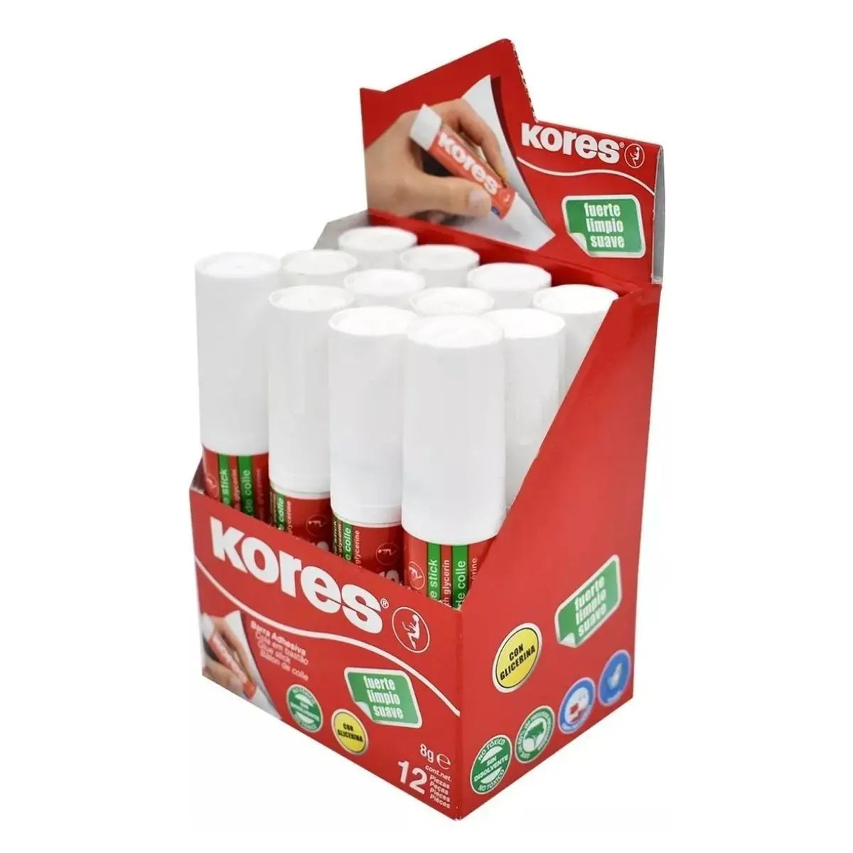 12 Piezas Lapiz Adhesivo 8gr Kores Pegamento Barra No Toxico - Kronaline