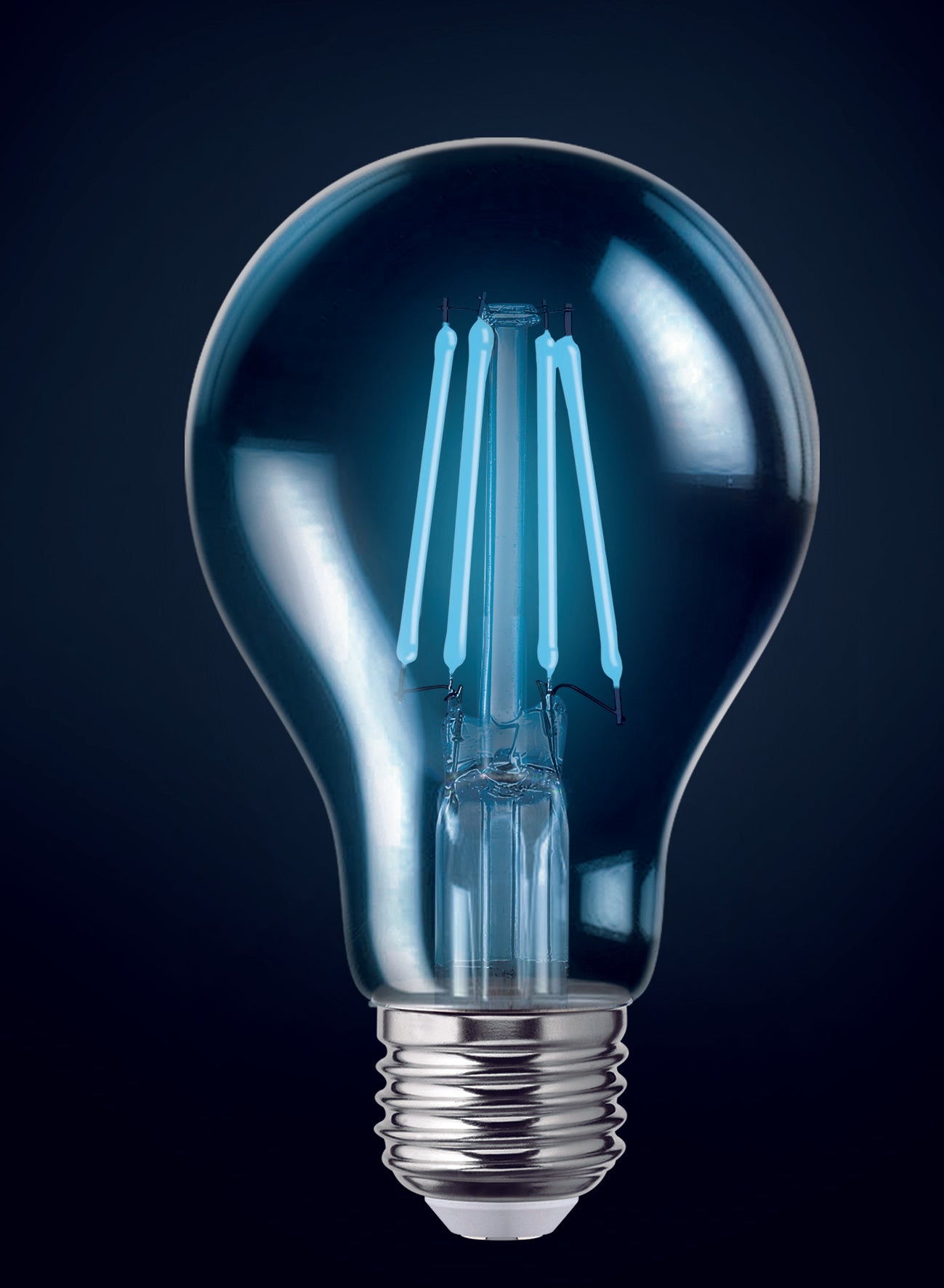 6 piezas Foco LED Aksi Filamento A19 Azul Base E27 127V