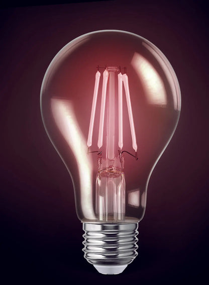 Foco LED Aksi Filamento A19 Rojo 4W Aksi